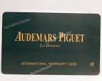 Original Audemars Piguet Warranty UV Card - Plastic UV Warranty Card